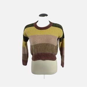 CLEARANCE -- Luv Lane XS Striped Chunky Knit Sweater – Fall Colours